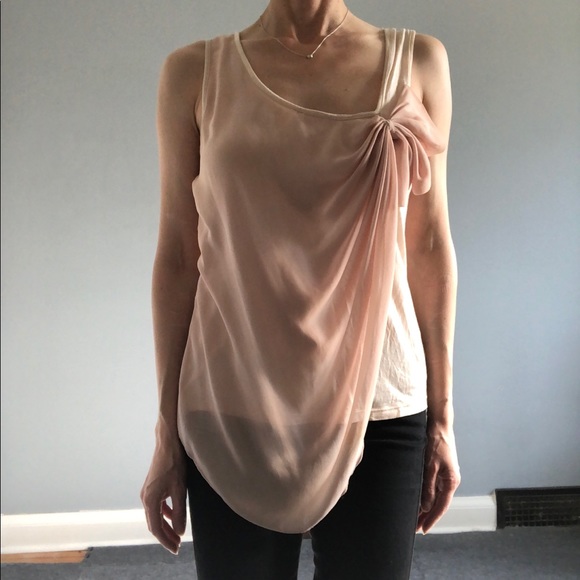 Tops - Anthropologie Light Pink Layered Tank Top